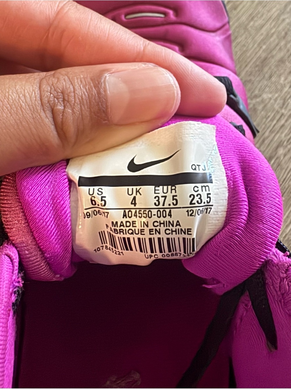 Nike Air VaporMax Plus Fuchsia Dream Pink Orange Women’s Size 6